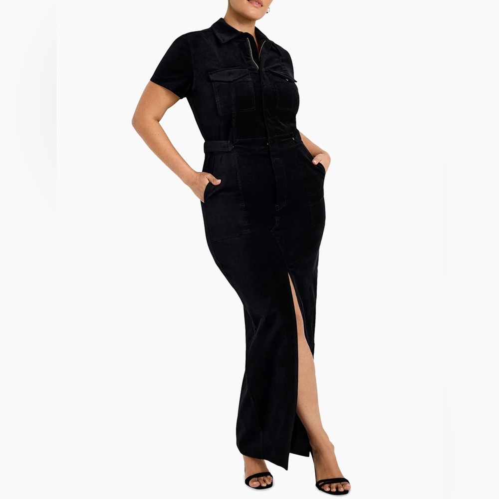 NWT Good American Fit for Success Velvet Maxi Dress - Picture 2 of 7